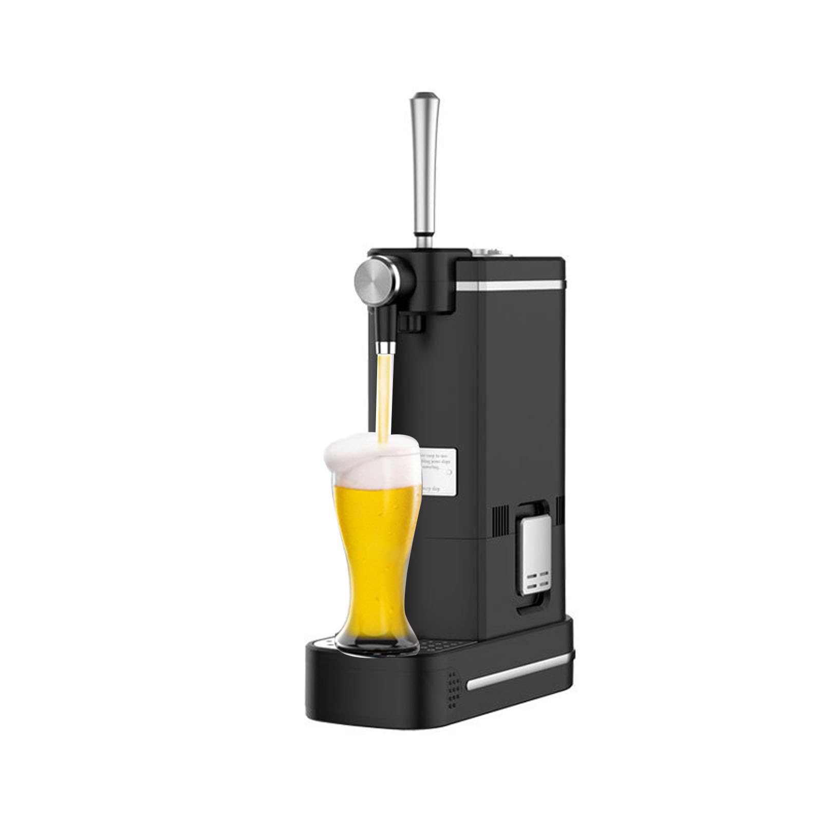 Dispensador De Cerveza, Grifo Cerveza Tirador de Cerveza con Enfriador para casa, Espuma De Cerveza Ultrasónica, para Lata y Botella, Regalos para Hombres,[b] Black