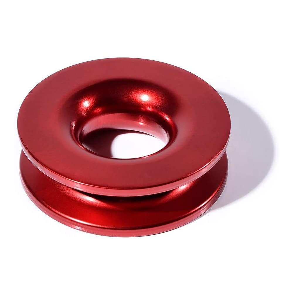 Custom Splice Winch Recovery Ring for ATV UTV SUV Truck Recovery, Suitable for Soft Shackle (41000 lb, Red Ring, 1 Pack)