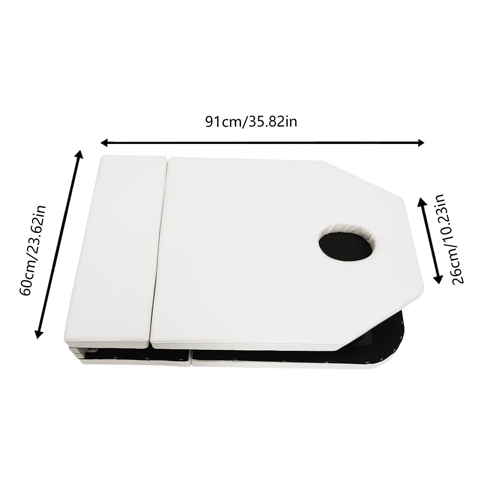 Lettino da massaggio da salone, pieghevole, portatile, per massaggi, professionale, per cosmetici, letto con poggiatesta, colore bianco, per spa, salone, tatuaggi di bellezza