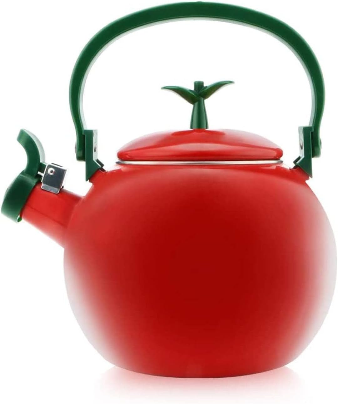 Whistling Tea Kettle for Stove Top Enamel on Steel Teakettle, Supreme Housewares Apple Design Teapot Water Kettle Cute Kitchen Accessories Teteras (1.6 Quart, Apple)
