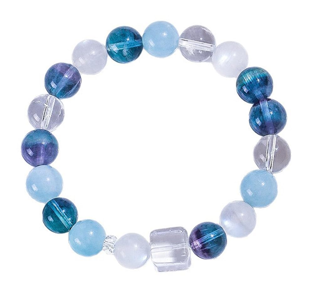 Pulsera de Cristal Natural Hecha a Mano para Mujer, joyería Espiritual de Alta Gama, Pulseras elásticas de Cuentas de Cristal para Ella, Regalo de cumpleaños para Madre e Hija