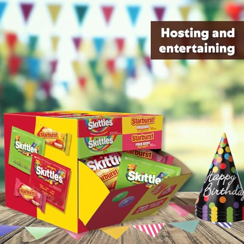 SKITTLES Original and Sour STARBURST Original and FaveRed 31.1Oz, 70Ct Box - image 5