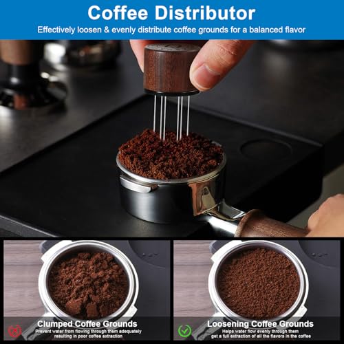 Image of XIXUBX 2-in-1 Espresso Tamper & Magnetic WDT Tool, 51mm Spring Loaded Tamper with Corrugated Base & Cover, Anodized Aluminum Handle, Fits XIXUBX and Other 51mm Portafilter Espresso Machines