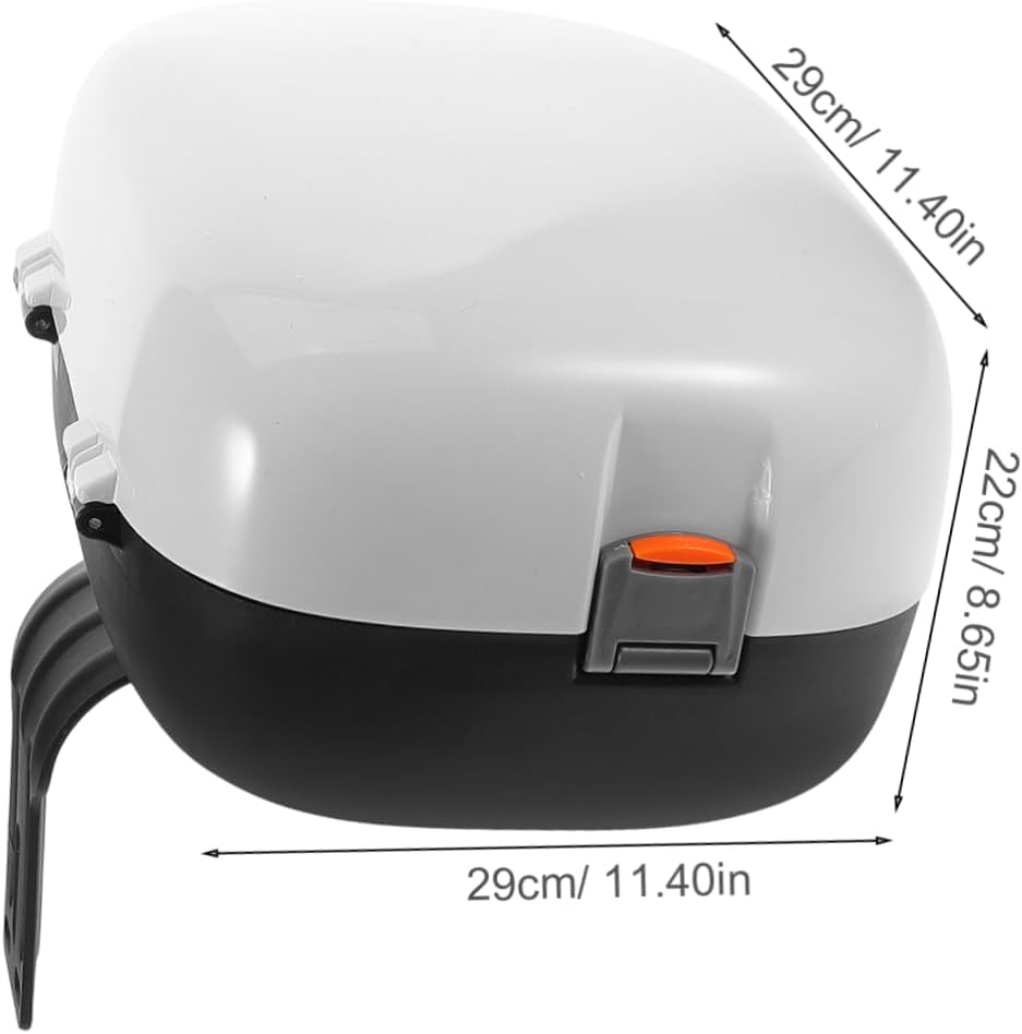 PRETYZOOM Lockable Electric Bike Trunk Box Fit for Moped Scooter Rear Storage Tail Box Backrest for Motorcycle