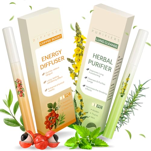 Mullein Herbal Diffuser Pen – Smokeless Inhaler for Quitting Smoking, Lung Cleansing with Mullein...