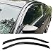 Window Visor Compatible with 2010-2014 Ford Mustang Coupe(Not Fits Convertible), Acrylic Smoke Tinted 2PCS Sun Rain Shade Guard Wind Vent Air Deflector by IKON MOTORSPORTS, 2011 2012 2013