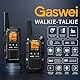 Gaswei G2Pro Professionelle Walkie-Talkies für Erwachsene [IP67 wasserdicht & schwimmfähig] Langstrecken-Funkgerät mit Doppel-PTT, SOS-Wetteralarm,FM-Radio + Akku für Outdoor, (​2er-Set in Schwarz)