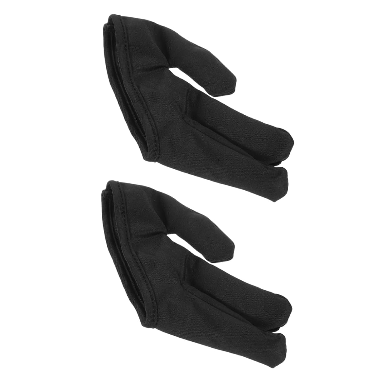 FOMIYES Hairdressing Gloves 2 Pack Three-finger Mittens for Curling Iron Straightener Heat Resistant Anti-scald Comfortable Fit for Home Salon