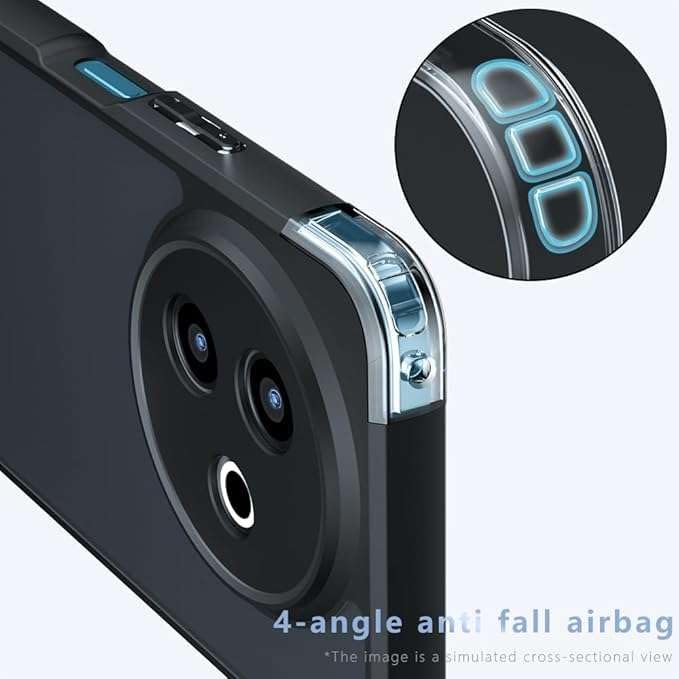 Image of Case Compatible with vivo Y39 5G,Traditional Cover, Shockproof,Stylish,Traditional Cover,dust Proof, Non-Slip, Anti-Fingerprint Bumper, Scratch-Resistant Protective Case.(Black)