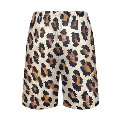 ALAZA Leopard Spot Design Pattern Men's Pajama Shorts with Pockets2