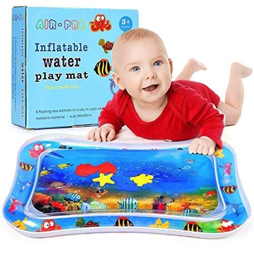 BABIES BLOOM Water Play Mat Toys for Baby, Non-Toxic Perfect Fun time Play Inflatable Water mat for Baby (Blue)