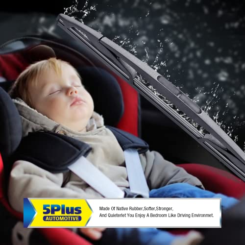 Image of 12 inch Rear Wiper Blade Replacement for Ford Flex 2019 2018 2017 2016 2015 2014 2013 2012 2011 2010 2009 Escape 2012 2011 2010 2009 2008, BACK Windshield Wiper Blade (12E)