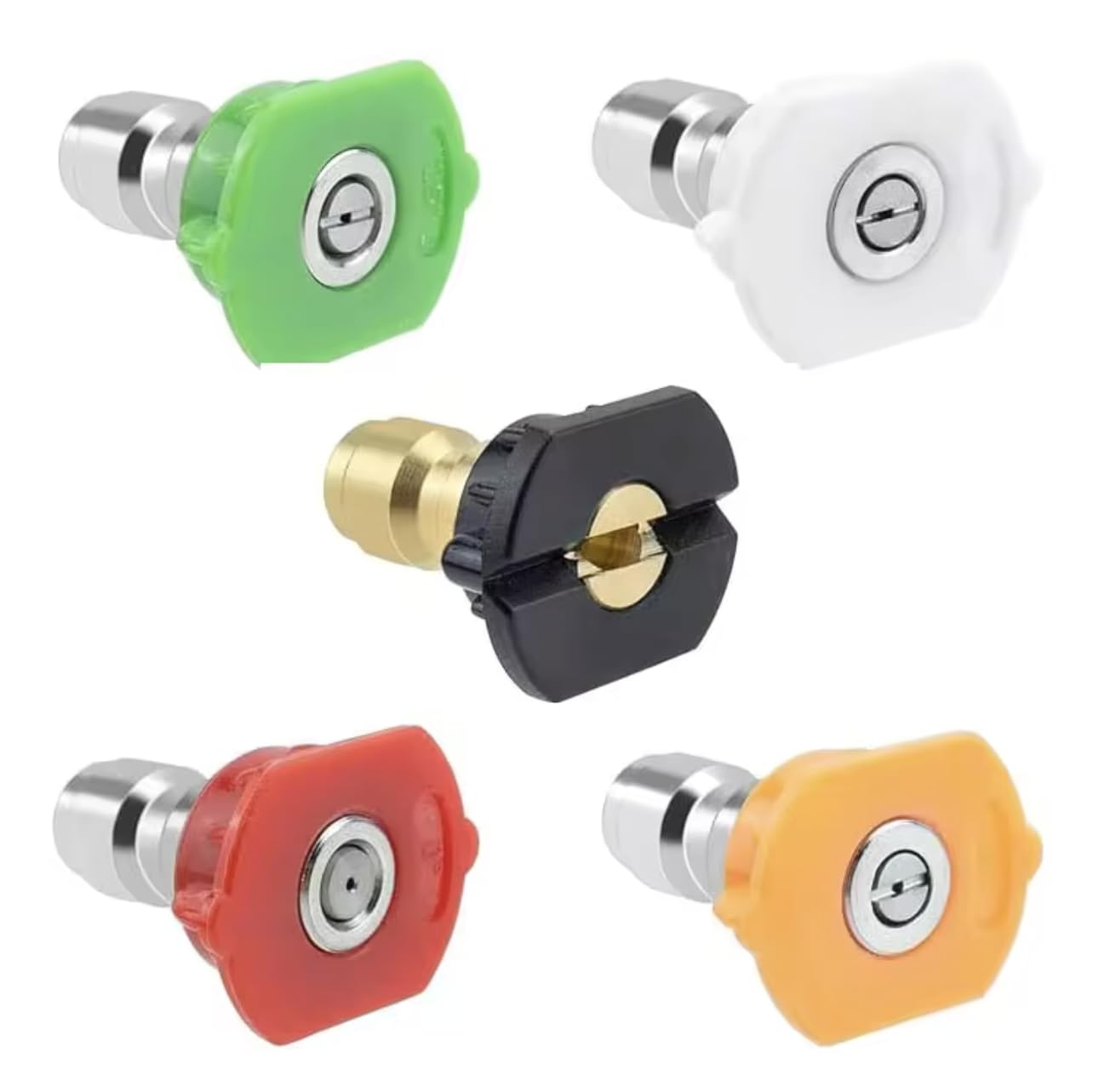 5-Piece 1/4 Inch Quick Connect Pressure Washer Nozzle Tips Set | 0° 15° 25° 40° 65° Spray Angles | Universal Spray Tips for Pressure Washer Wand/Gun | Multicolor (Pack of 5)-image-18