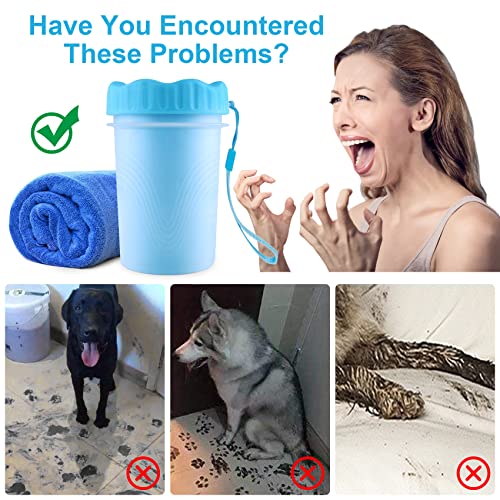 Pulisci Zampe Cane,Pulitore Zampe Cane 2 in 1 Lava...