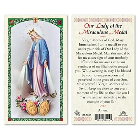 Our Lady of the Miraculous Medal Laminated Prayer Cards - Pack of 25 - HC9-008E Y Cover