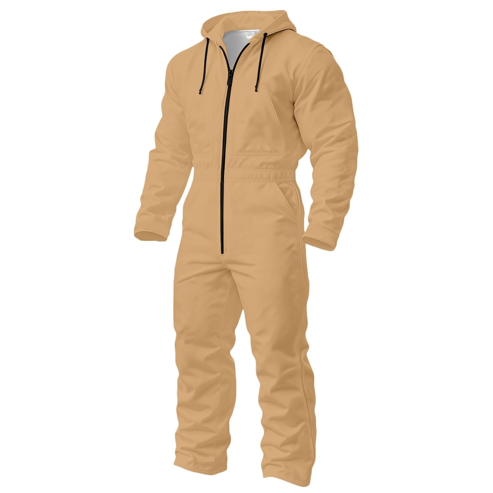 Generisch Mono de trabajo para hombre, de cuerpo entero, de manga larga, cuello de solapa, camisa larga, pantalones de trabajo, peto, traje de protección, ropa de trabajo