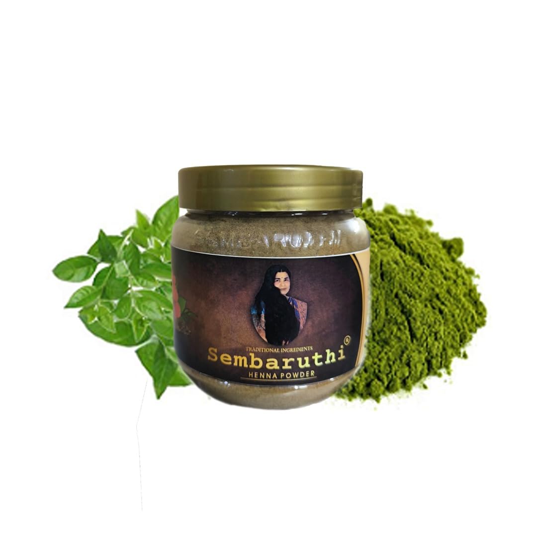 Sembaruthi Organic Henna Powder, 250g | Enriched With Precious Herbals For Hair Growth, Colour & Conditioning For Hair, Hands & Feet | Male | Female | Boy | Girl | Marutāṇi | Gōriṇṭa | mailangini | menhadee | Mendhi | mehendi | Paraben free-picture-20