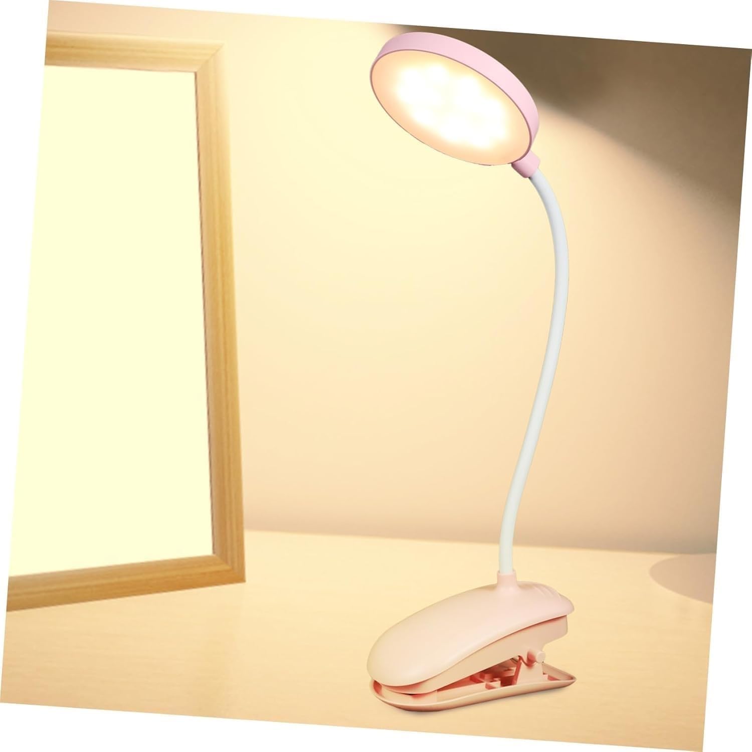 Lampki na stolik nocny lampa biurkowa 1 szt. światło w akademiku nocne czytanie książki klips na oko ochrona lampa urocza