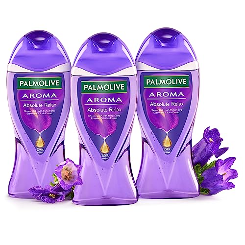 Palmolive Iris Flower & Ylang Ylang Essential Oil Aroma Absolute Relax Body Wash I Moisturizing | Soft & Youthful Skin I No Paraben & Silicone, PH Balanced, Body Wash Combo (Pack Of 3 X 250ml) For Rs. 329 @ 52 %