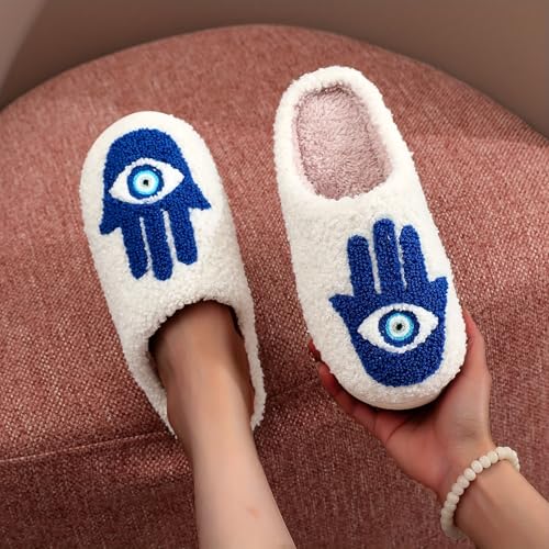 Image of Slippers for Women Men Fuzzy Memory Foam Slipper Fluffy Winter Soft Warm Slip On House Shoes