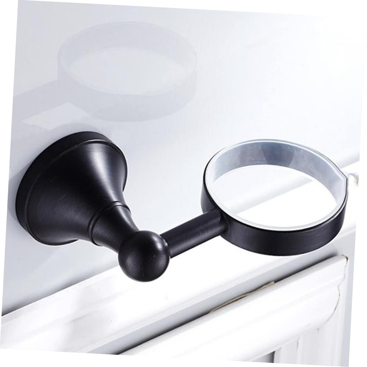 Soporte Cepillo Dientes Pared Cobre Elegante con Vaso Cerámico Colgador Baño Vintage Robusto y Duradero