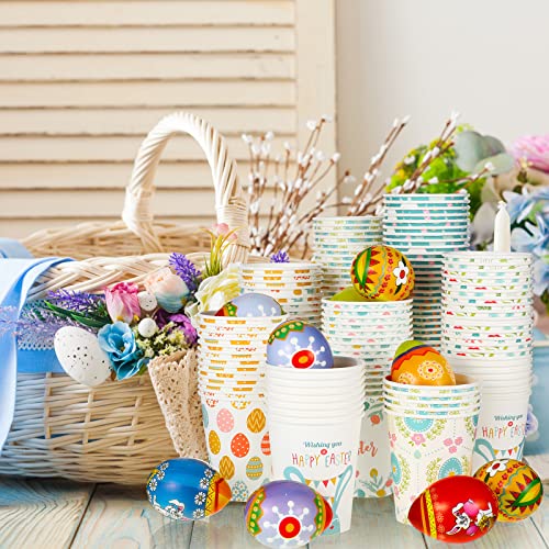 144 Pcs Easter Cups 8 Oz Holiday Assorted Paper Cups Drinking Tea Disposable Easter Coffee Cups For Hot Beverage Chocolate Easter Party Supplies Daily Use, 9 Styles #TOP4