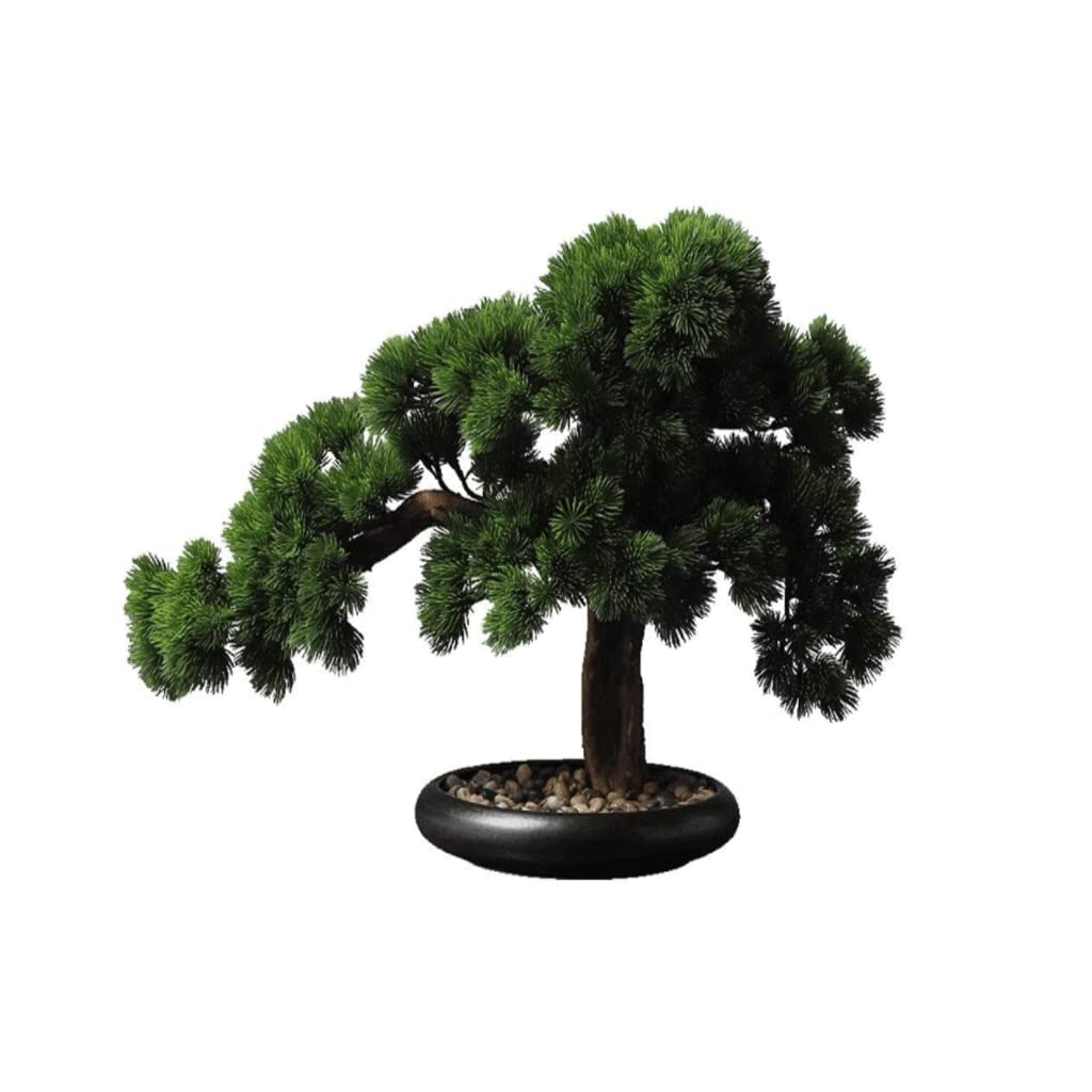 AYCDL Artificial Bonsai Japanese Pine Potted Faux Simulation Zen Garden Fake Plant Artificial Bonsai Tree for Home Office Indoor Décor