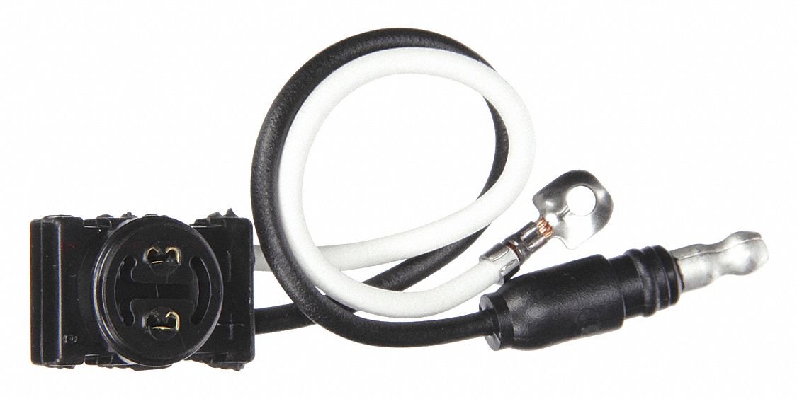 Pigtail, LED, Black, 5-3/4 in. Dia.