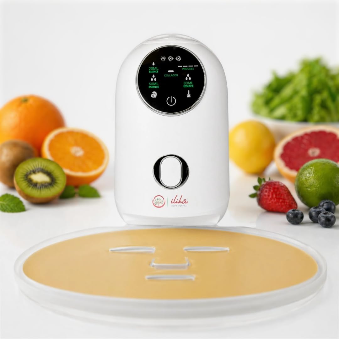 ILIKA Facial Mask Maker Machine | DIY Fruit & Vegetable Face Mask Maker with Touch Screen | Collagen Capsule Compatible | Home Facial Spa Device-image-40