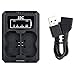 JJC, Caricabatterie USB doppio per fotocamera digitale Fuji X-T4, per batteria Fujifilm NP-W235, ricambio per caricabatterie doppio FUJIFILM BC-W235