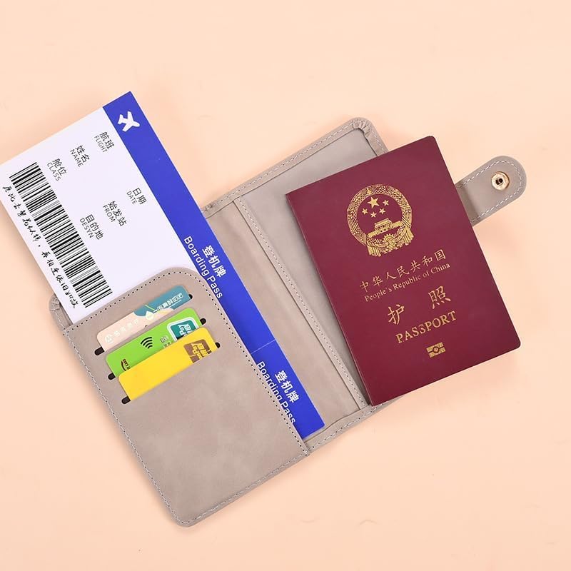 Image of Travel Passport Holder Wallet, Light Brown, 1 Pcs.