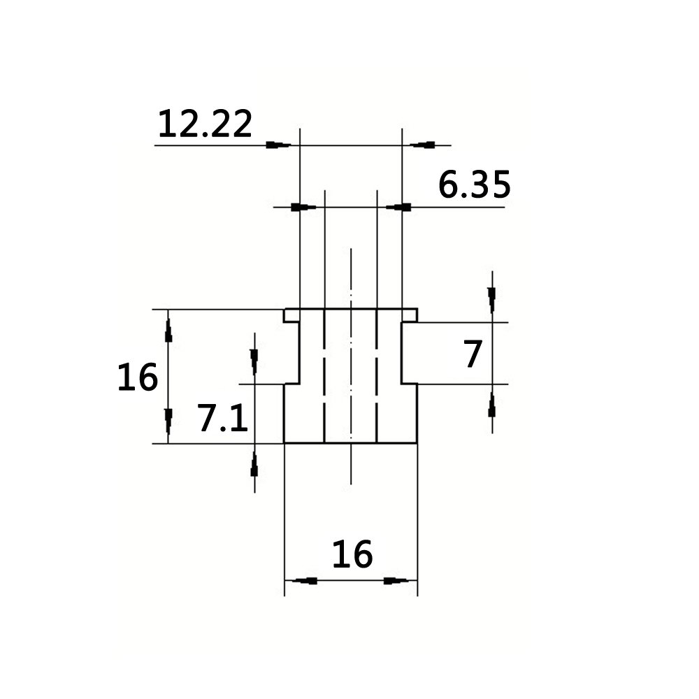 WINSINN GT2 Koło pasowe 20 zębów 6,35 mm otwór 6 mm szerokość 20T Koło pasowe z aluminium do drukarki 3D (opakowanie 5 szt.)