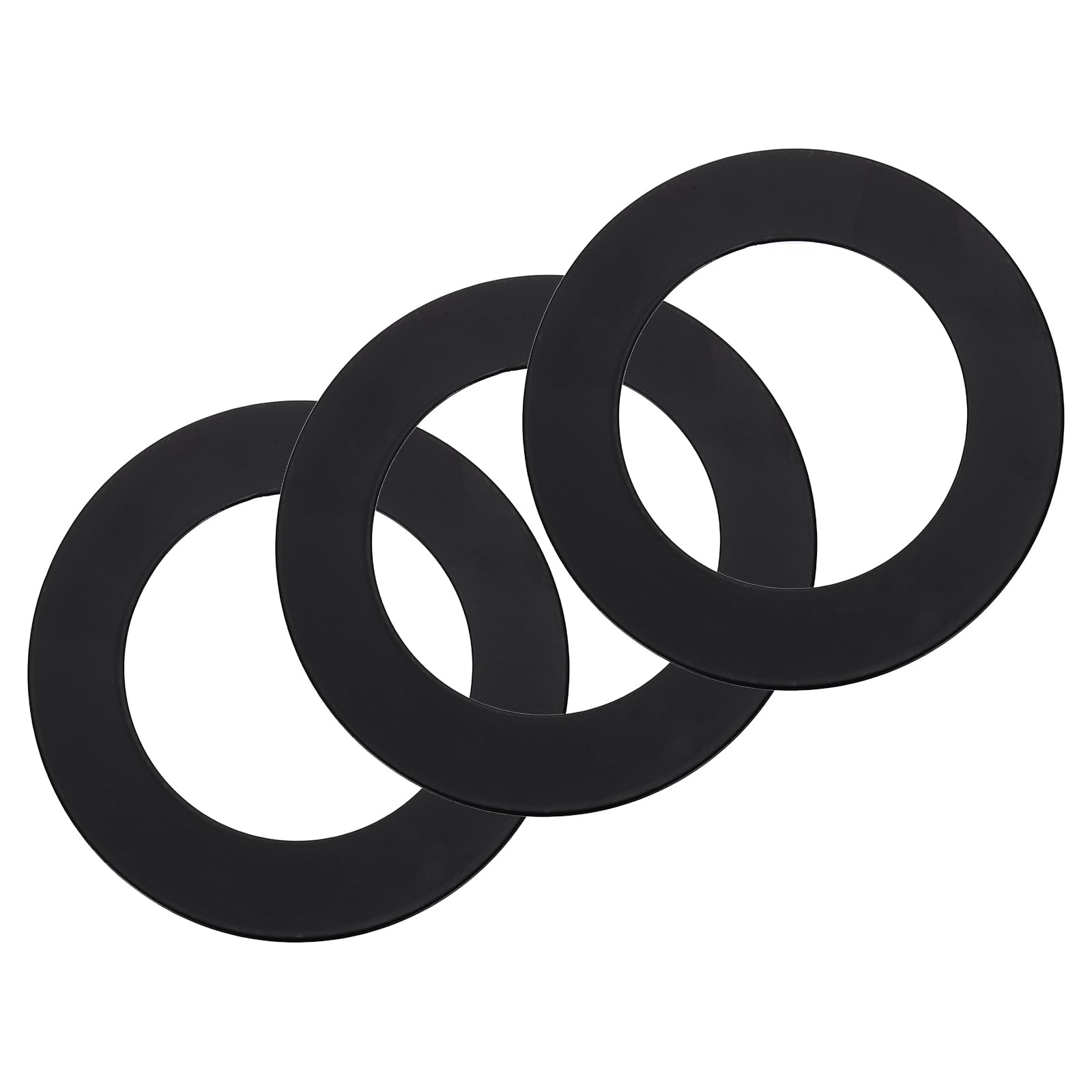 sourcing map 3Pack Goof Rings, 2.8" ID 4.5" OD Steel Flat Goof Trim Ring Light Cover Plate Flush Mount Can Converter for Recessed Downlight Vent Ceiling Medallion Wall Hole Decor, Matte Black