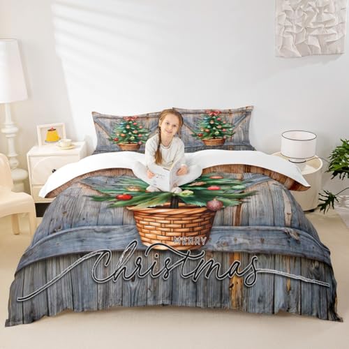 Housse de couette arbres de Noël : le cadeau idéal pour lit double