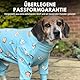 Spark Paws Hundepyjama, ultraweich und 4-Wege-Stretch, Erholungsanzug nach Operation, Schlafanzug Onesie für Kleine, Mittlere und Große Hunde - Breakfast Blue - 3XL