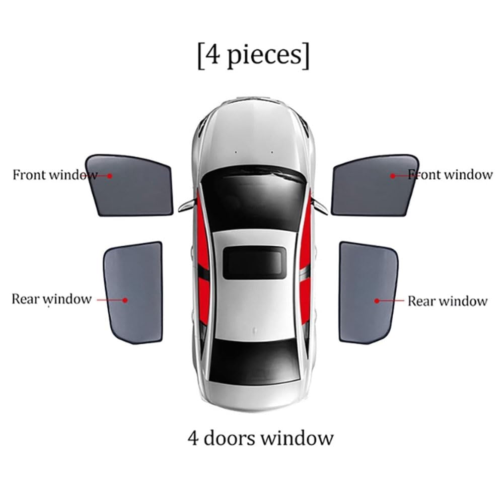 Tendine Parasole Auto per Suzuki Alto 2020 2021, Bambini Tenda Parasole Traspirante Privacy Finestrini Laterali Tende Oscuranti, 4pcs Window Doors
