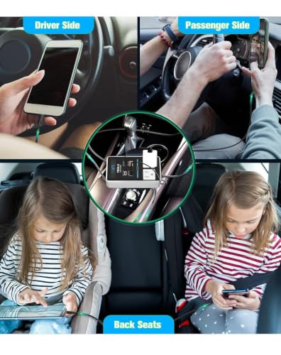 Image of YSOLX 300W 12V to 110V Car Power Inverter | 65W USB-C,4 USB Post,Dual AC Car Plug Adapter Outlet,LED display.Suitable for Car Trips, Camping,Laptop