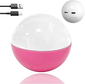 YIHANGG 2.7" Crystal Ball Video Player, Crystal Ball Digital Display, Custom Light-Up Sphere, Personalized Digital Memory DisplayUploadable Videos Photos, Customized GiftPink