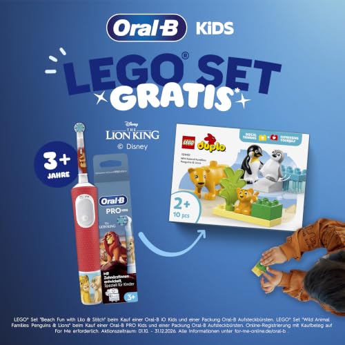 Oral-B Pro Kids Frozen Elektrische Zahnbürste für Kinder, Blau/Lila – Ansicht 2