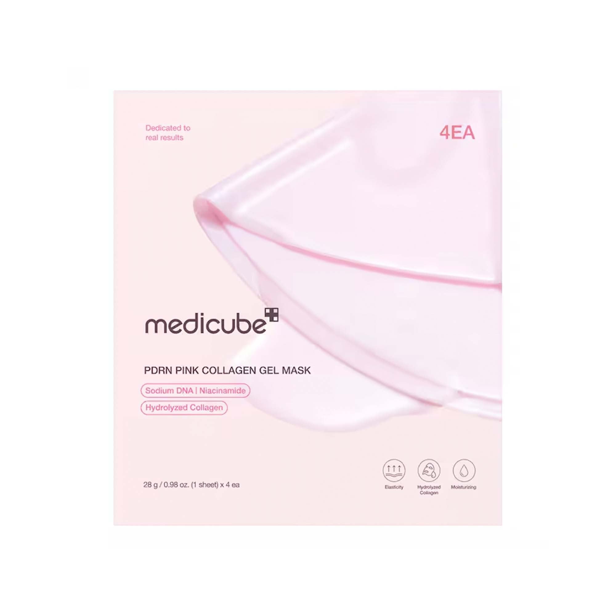 Medicube PDRN Pink Collagen Gel Mask 28 g (Pack of 4)