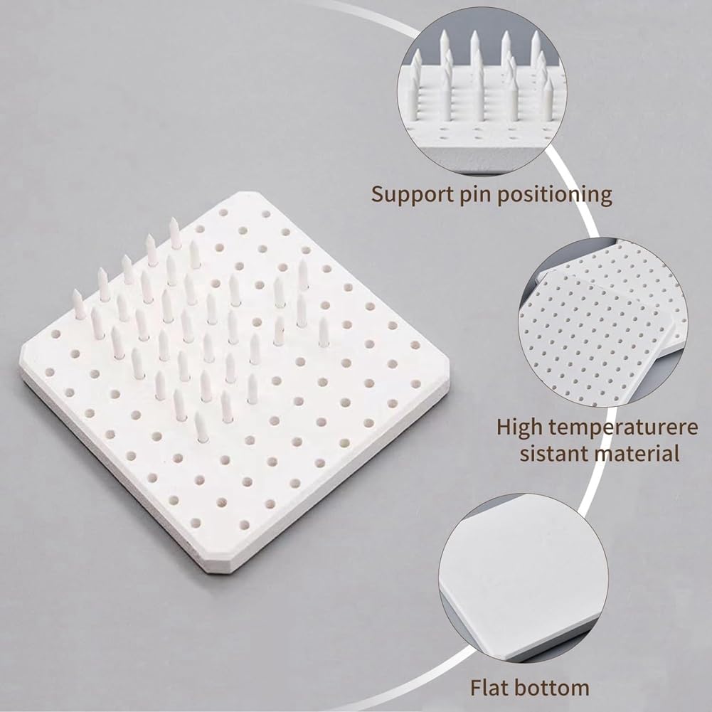 Trampoli per Forno Chiodi di Supporto Tappetino per Cottura in Ceramica Strumenti per Forno Resistenti alle Alte Temperature Accessori di Ricambio per Argilla (Confezione da 3)