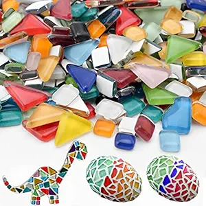 Irregular Shapes Crystal Mosaic Tiles E-Home Shop, Assortment Colors for Handmade Artcraft and Home Decorations(1000g/2.2lb)