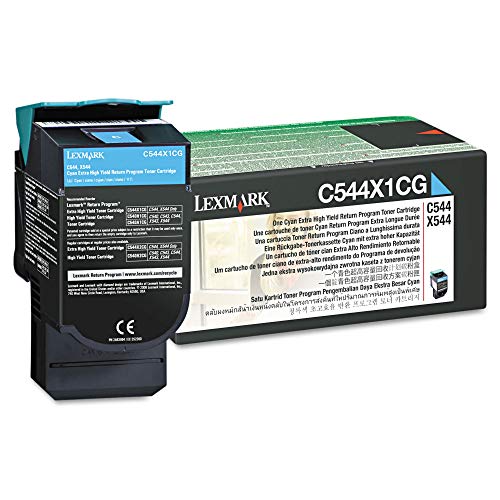 Lexmark C544, X544 Cyan Extra High Yield Return Program Toneris Cartridge Cartridge, Cyan, 4000 pages