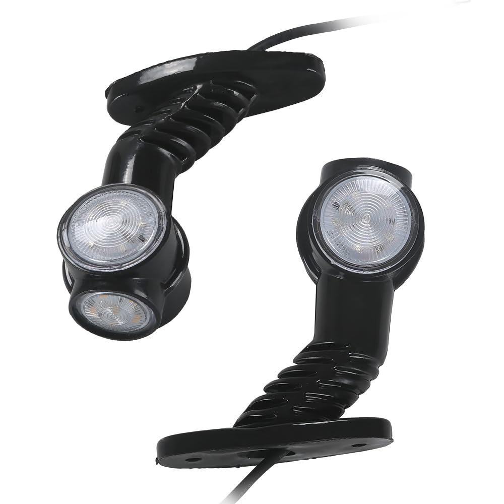 NEWFUN Luci Ingombro 24v Camion,Luci Ingombro Camper,12-24V LED luci di ingombro laterali, luci laterali, luci di posizione per rimorchi di camion, corso breve, indicatori laterali di curva di camion