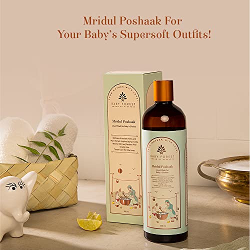 Baby-Forest-Mridul-Poshaak-Liquid-Wash-for-Baby-Clothes-500-ml-With-Herbs-Plant-extracts-Mineral-Oil-free-and-Bleach-free-formulations-Natural-Neem-Antiseptic-and-Antibacterial-agent