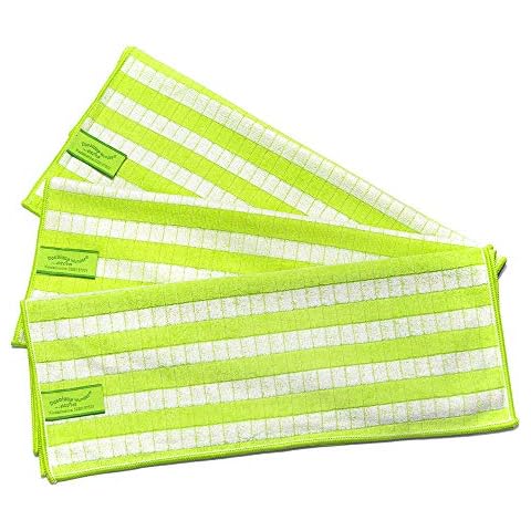 Das Blaue Wunder Extra Geschirrtuch | aus Bambusfasern | extrem saugfähig | 60 cm x 40 cm (Limette, 3) Cover