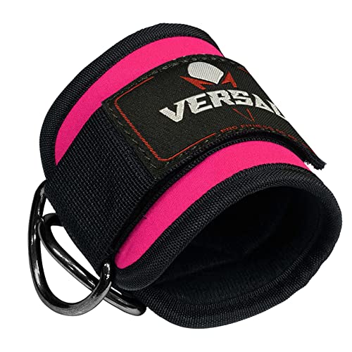 VERSAL Ankle Straps for Cable Machines Attachment Gym Ankle Cuff 7mm Padded Double D Weight Lifting Ankle Strap for Men Women,Glute Workouts,Leg Extensions,Curls,Booty Hip Abductors (Single - Image 2