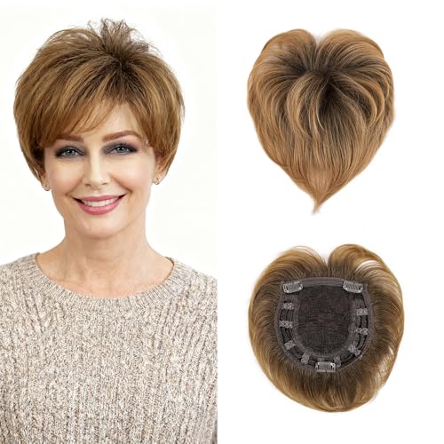 MyLike 5.5 Inch Pixie Cut Synthetic Hair Topper, Natural Curly Cl...