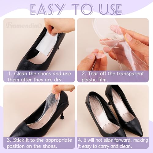 Framendino 6 Pack plantillas de gel transparentes para tacones miniatura 3