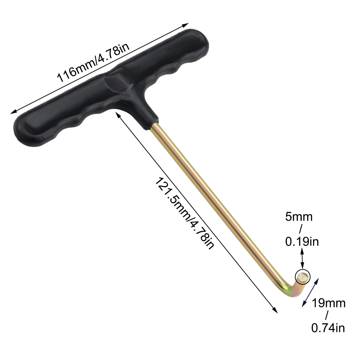 Prmape 4 Pcs Trampoline Outils De Traction à Ressort Crochet En T